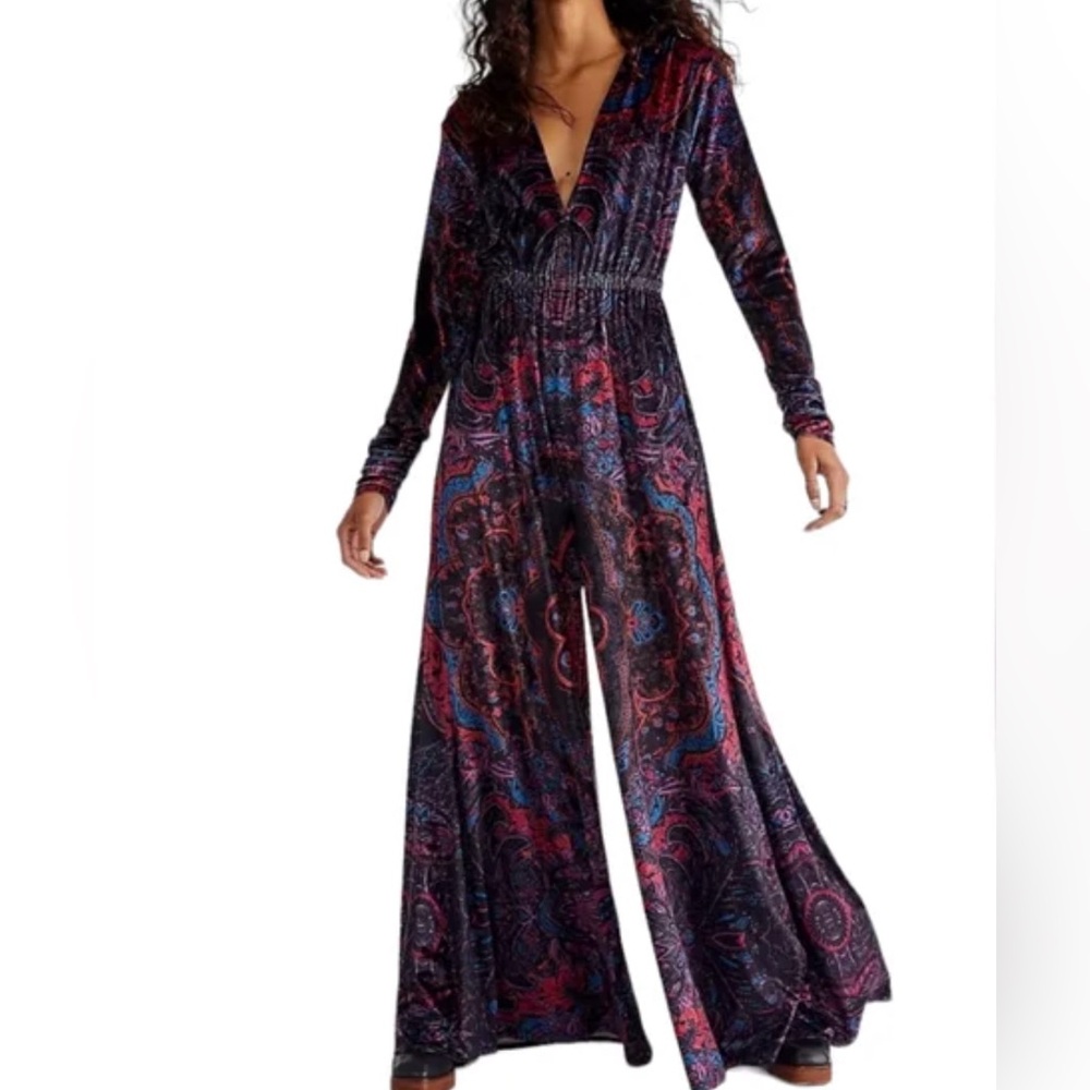 Free People Giselle Velvet Jumpsuit